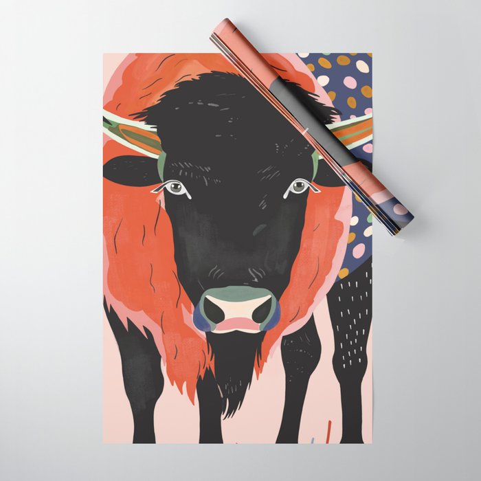 Vivid Bison Wrapping Paper Gallery Image 1