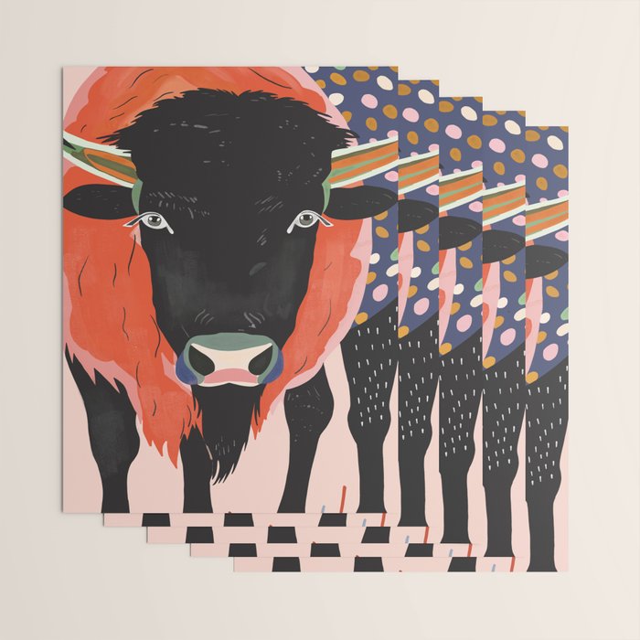 Vivid Bison Wrapping Paper Gallery Image 3
