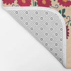 Mexican Bird Motif Cream  Bath Mat Gallery Image 2