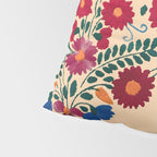 Mexican Bird Motif Cream  Pillow Sham Gallery Image 4