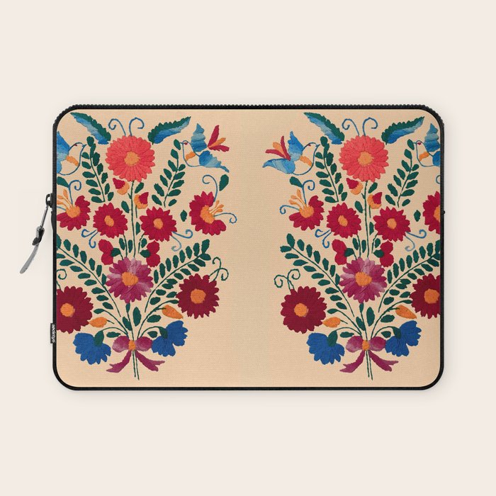 Mexican Bird Motif Cream  Laptop Sleeve Gallery Image 1