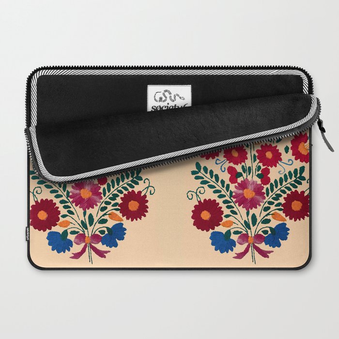 Mexican Bird Motif Cream  Laptop Sleeve Gallery Image 2