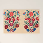 Mexican Bird Motif Cream  Welcome Mat Gallery Image 1