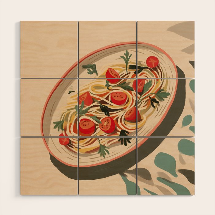 Summer Spaghetti Wood Wall Art Gallery Image 1