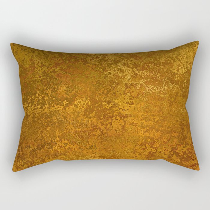 Vintage Gold Rust, Minimal Art Rectangular Pillow Gallery Image 2