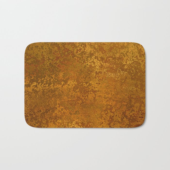 Vintage Gold Rust, Minimal Art Bath Mat Gallery Image 1