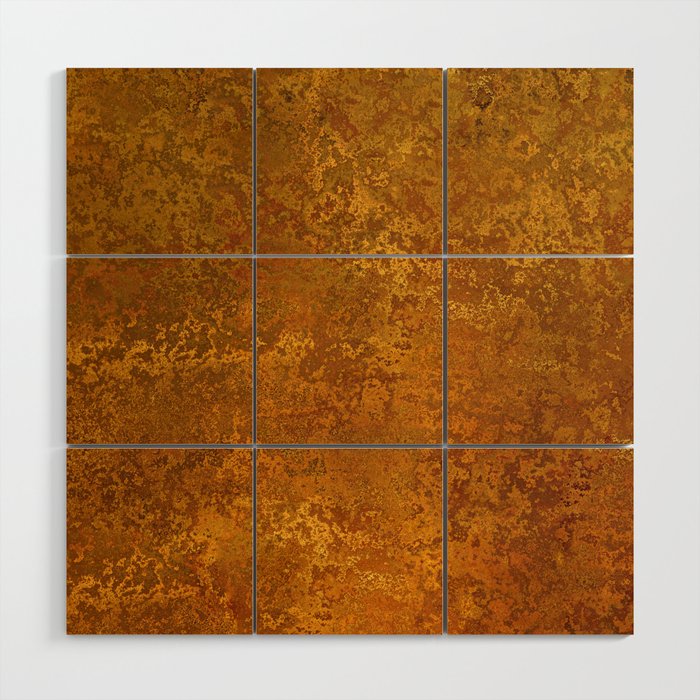 Vintage Gold Rust, Minimal Art Wood Wall Art Gallery Image 1