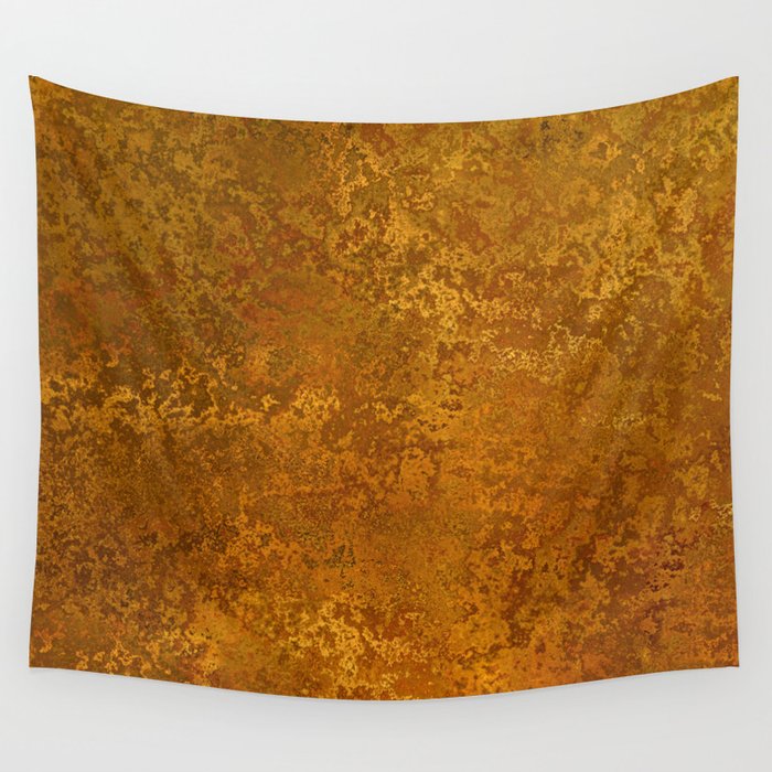 Vintage Gold Rust, Minimal Art Wall Tapestry Gallery Image 1