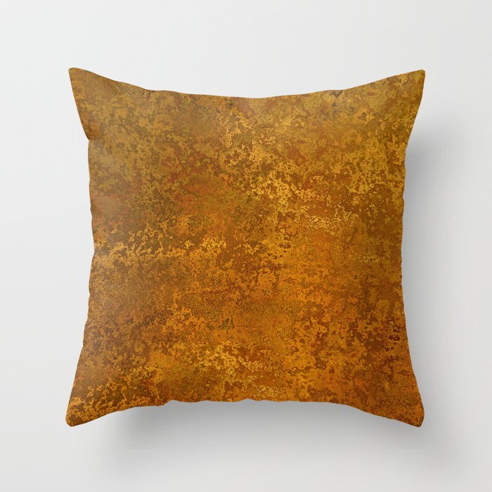 Vintage Gold Rust, Minimal Art Throw Pillow Gallery Image 6