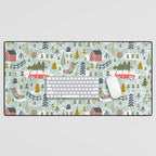 Home For The Holidays Blush Mint Christmas Desk Mat Gallery Image 1
