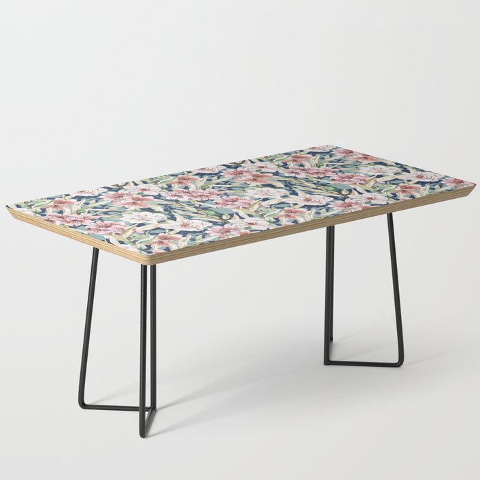 Birds in lush night garden flowers Coffee Table Gallery Image 1