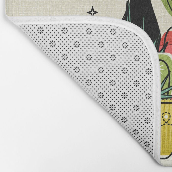 Plants, Pots, and a Pussycat ©studioxtine Bath Mat Gallery Image 2