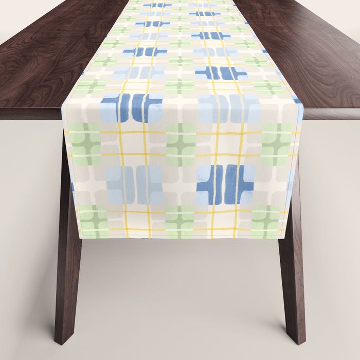 Geo handmade squares Table Runner Gallery Image 1