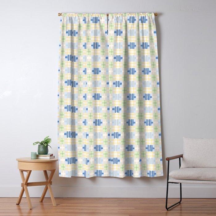 Geo handmade squares Window Curtain Gallery Image 5