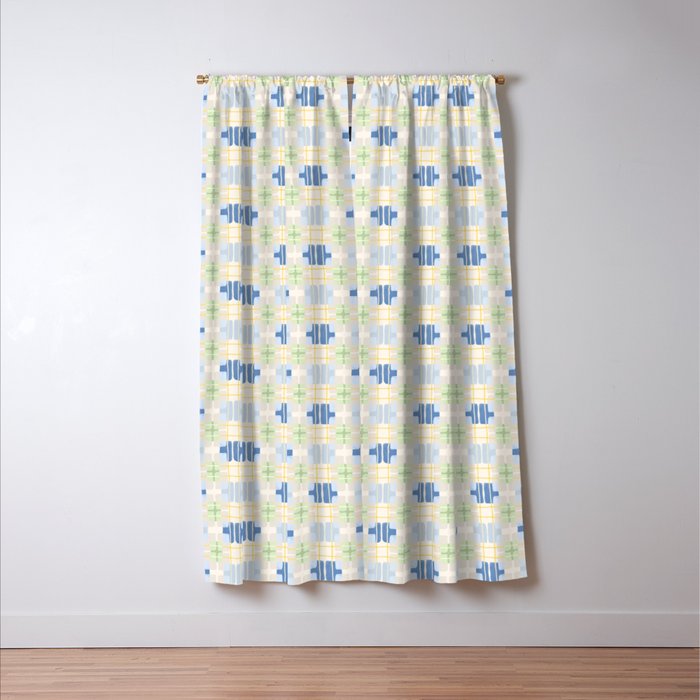 Geo handmade squares Window Curtain Gallery Image 3