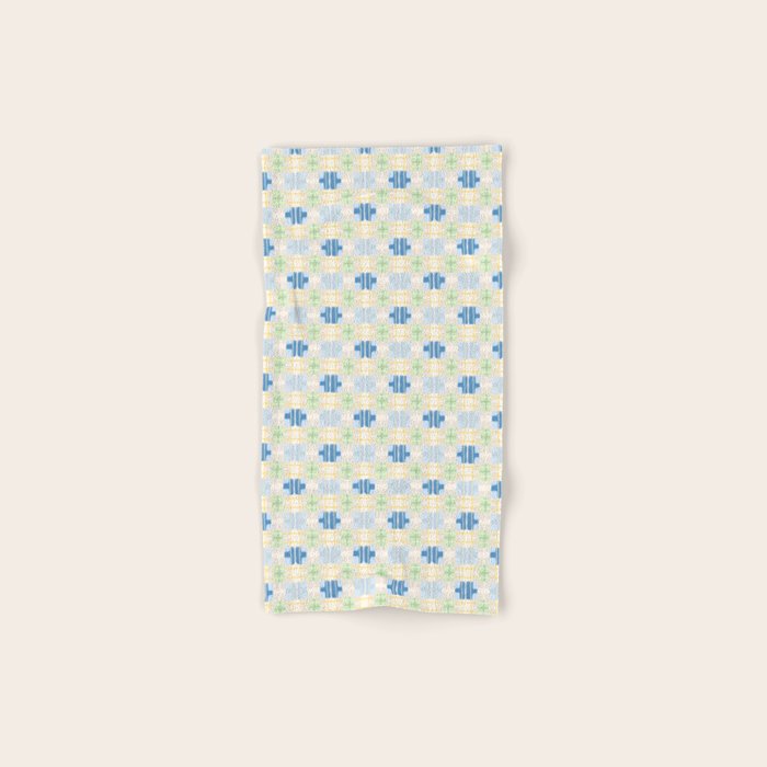 Geo handmade squares Bath Towel Gallery Image 1