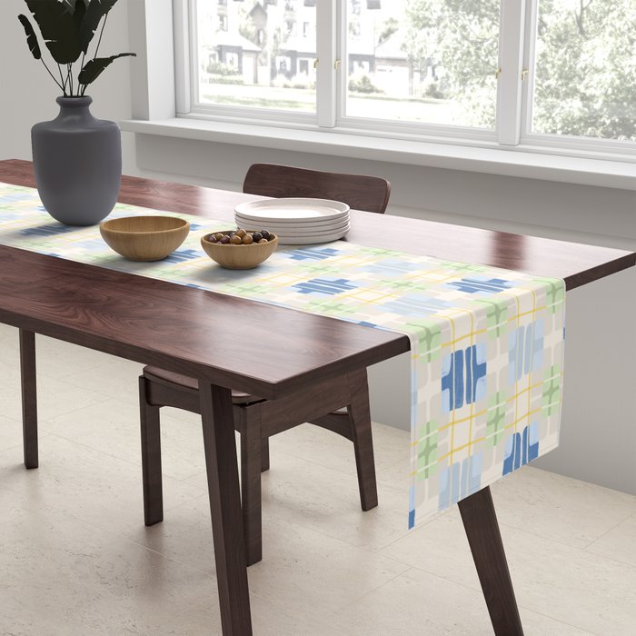 Geo handmade squares Table Runner Gallery Image 2