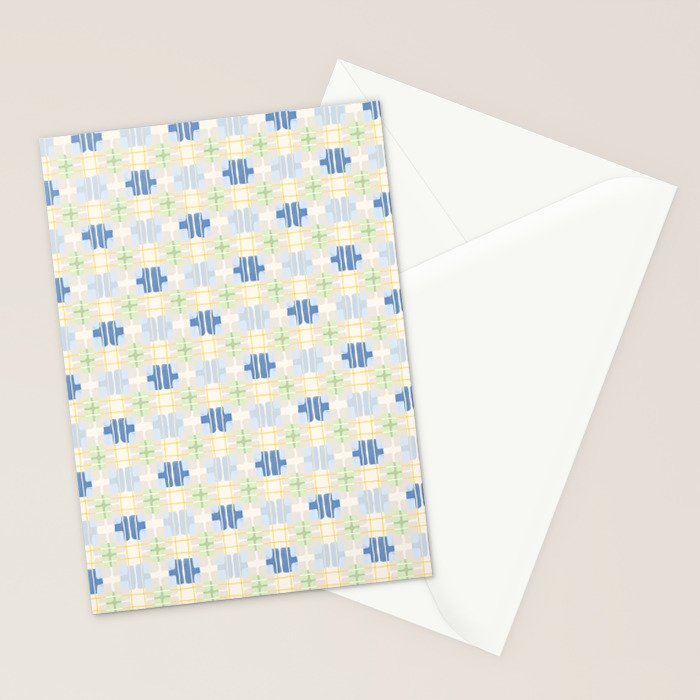 Geo handmade squares Stationery Card Gallery Image 2