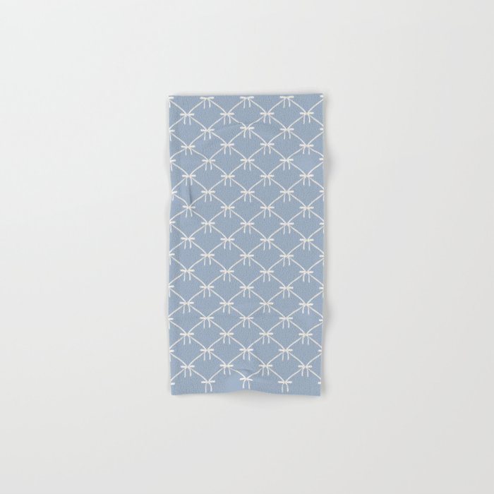 Bows & Ribbons Pattern XLIV Light Pastel Blue Bath Towel Gallery Image 1