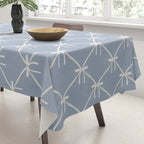 Bows & Ribbons Pattern XLIV Light Pastel Blue Tablecloth Gallery Image 3