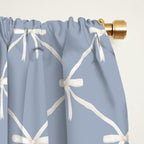 Bows & Ribbons Pattern XLIV Light Pastel Blue Window Curtain Gallery Image 2