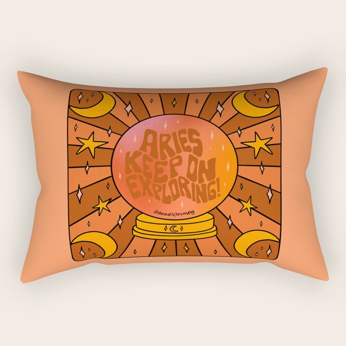 Aries Crystal Ball Rectangular Pillow Gallery Image 1