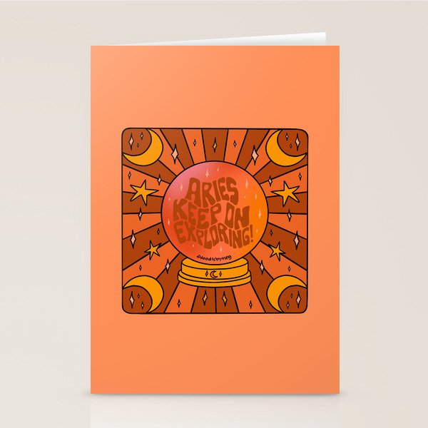 Aries Crystal Ball Stationery Card Gallery Image 1
