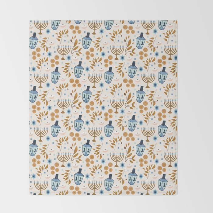 All Things Hanukkah Throw Blanket Gallery Image 2