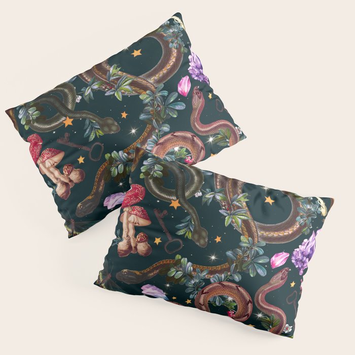 Mysterious Mushroom Forest III - Night Pillow Sham Gallery Image 3