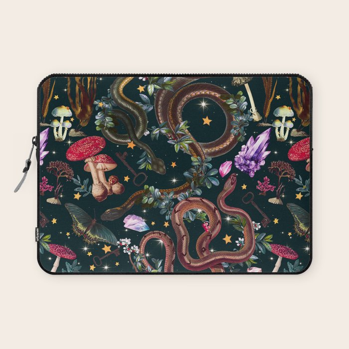Mysterious Mushroom Forest III - Night Laptop Sleeve Gallery Image 1