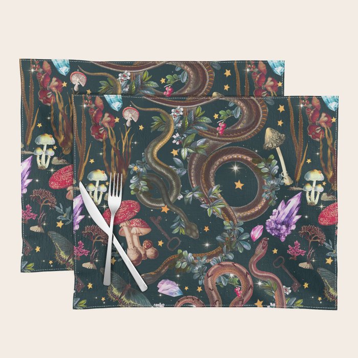 Mysterious Mushroom Forest III - Night Placemat Gallery Image 1