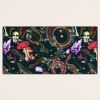 Mysterious Mushroom Forest III - Night Desk Mat Gallery Image 3