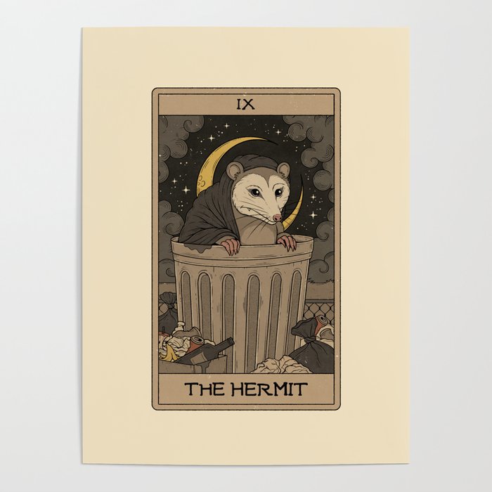 The Hermit - Possum Tarot Poster Gallery Image 4
