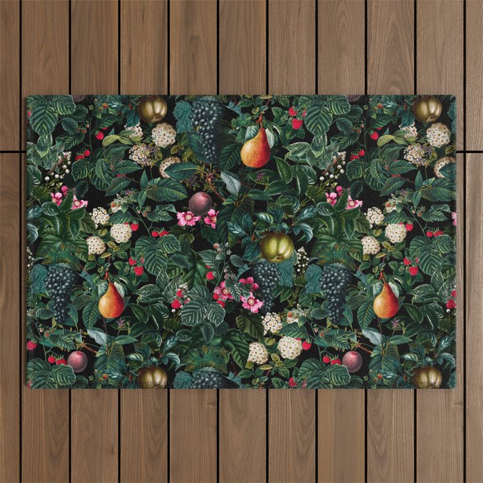 Delicious Floral Pattern Outdoor Rug Gallery Image 1