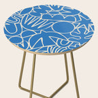 Blue organic nature art shape paint pattern Side Table Gallery Image 2