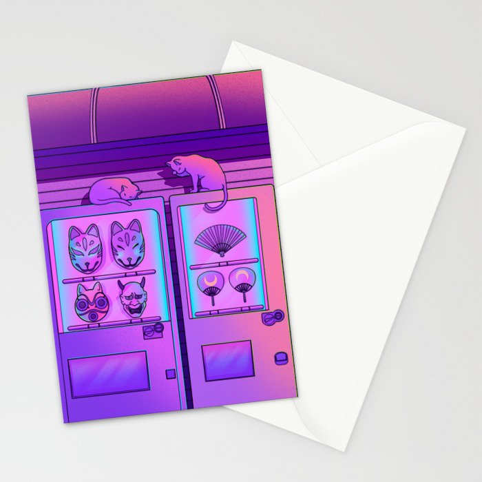 Neon Vending Machines Stationery Card Gallery Image 2