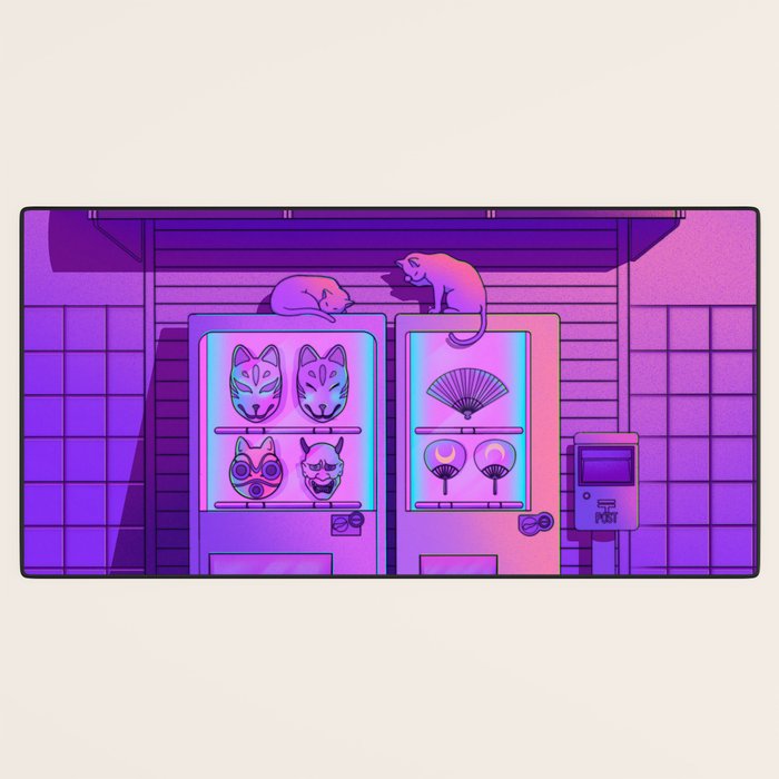 Neon Vending Machines Desk Mat Gallery Image 3
