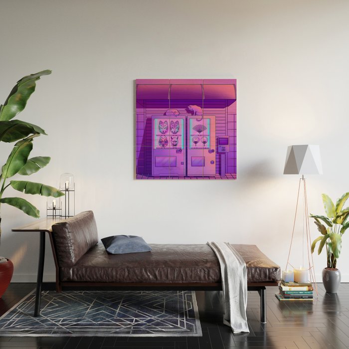 Neon Vending Machines Wood Wall Art Gallery Image 2