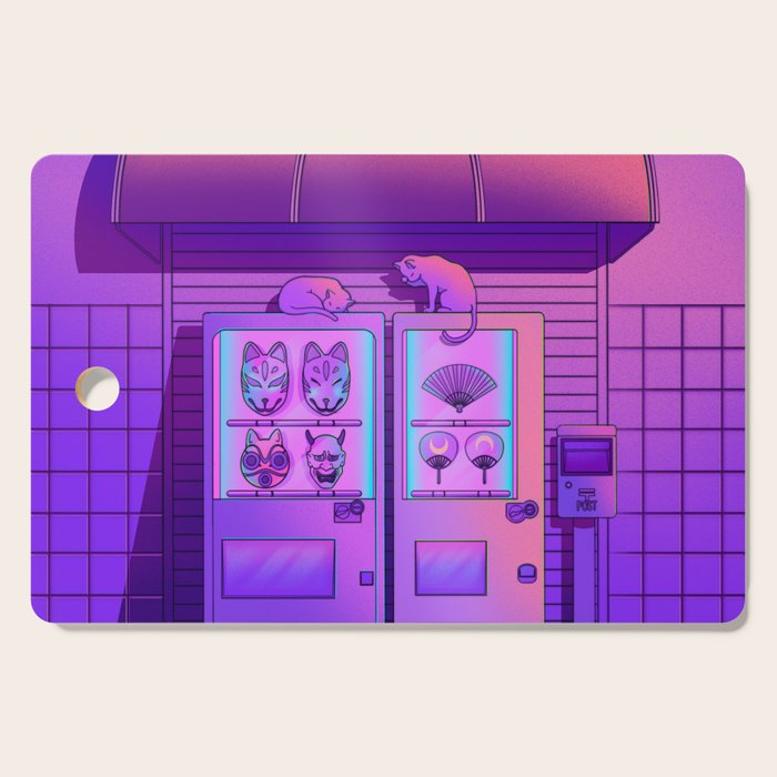 Neon Vending Machines Cutting Board Gallery Image 1