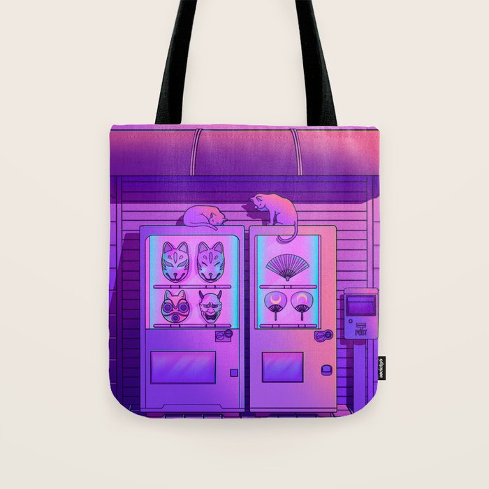 Neon Vending Machines Tote Bag Gallery Image 1