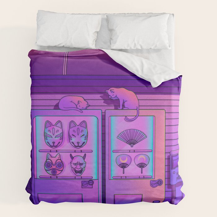 Neon Vending Machines Duvet Cover Gallery Image 2