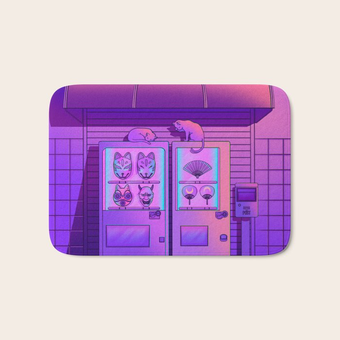 Neon Vending Machines Bath Mat Gallery Image 1