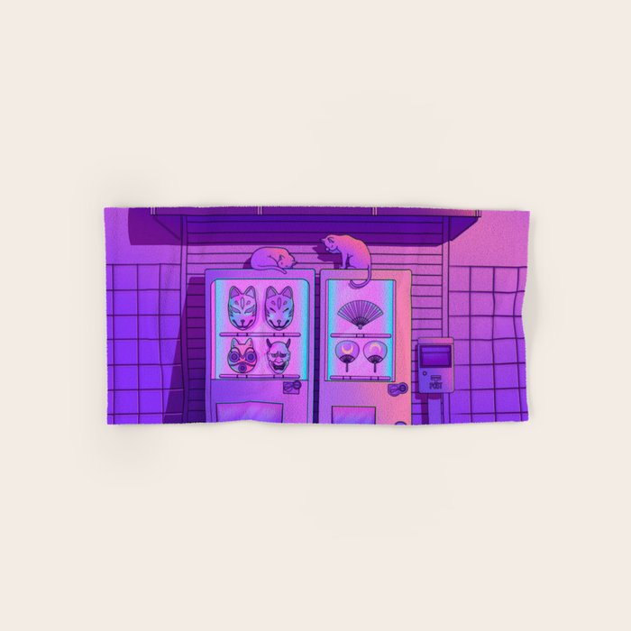 Neon Vending Machines Bath Towel Gallery Image 1