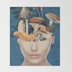 Mushroom Lady 7 Throw Blanket Gallery Image 2