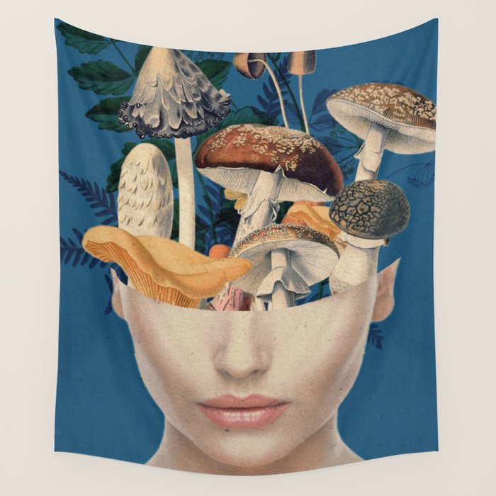 Mushroom Lady 7 Wall Tapestry Gallery Image 1