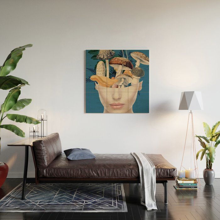 Mushroom Lady 7 Wood Wall Art Gallery Image 2