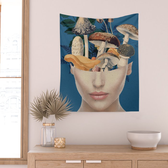 Mushroom Lady 7 Wall Tapestry Gallery Image 2