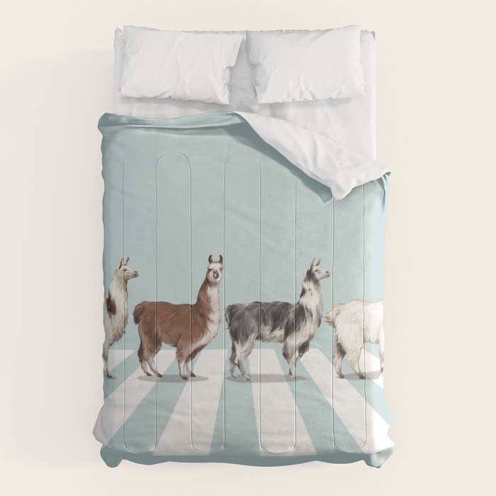 Llama The Abbey Road #1 Comforter Gallery Image 6