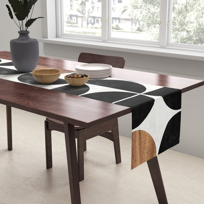 Mid-Century Modern Pattern No.1 - Concrete and Wood Table Runner Gallery Image 2