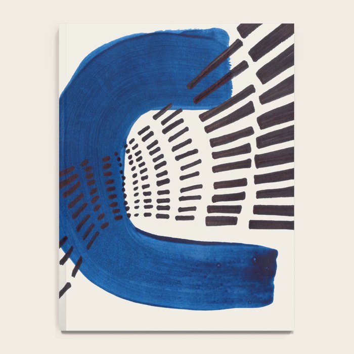 Colorful Mid Century Modern Abstract Fun Shapes Patterns Navy Blue Abstract Expressionism Notebook Gallery Image 4